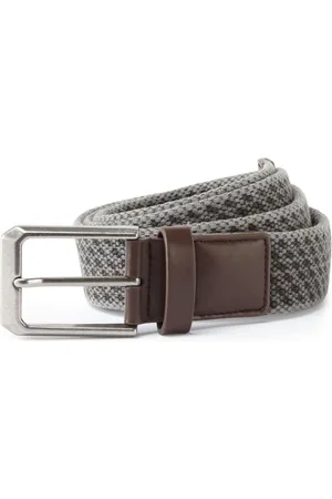Asquith Mens Vintage Wash Canvas Belt (Slate) - Cotton - Size Large