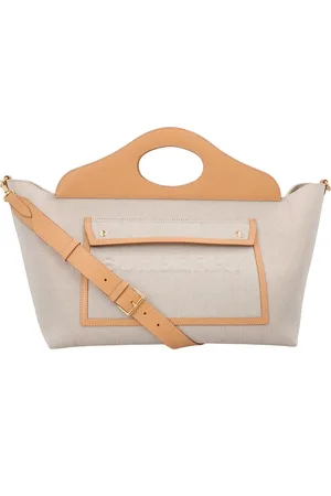Burberry Womens Soft Pocket Medium Tote Bag - Lambskin - One Size