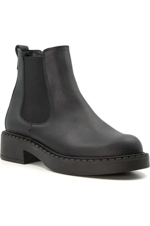 Dune Womens Ladies Porcher - Grape-Leather Chelsea Boots - - Size UK 8