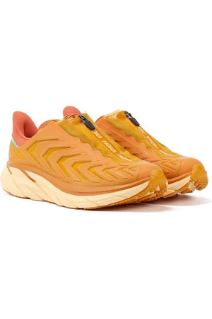 Hoka One One Unisex Project Clifton Desert Sun / Burnt Ochre Trainers - - Size UK 7