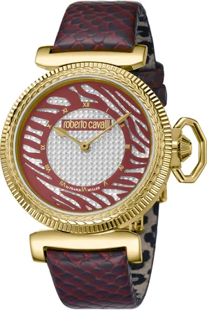 Roberto Cavalli Womens :Ladies silver dial watch Leather - One Size