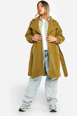 Boohoo Womens Maternity Wrap Pocket Front Coat - - Size 12 UK