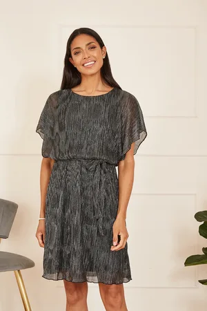 Mela Womens Sparkle Kimono Sleeve Skater Dress - Size 8 UK