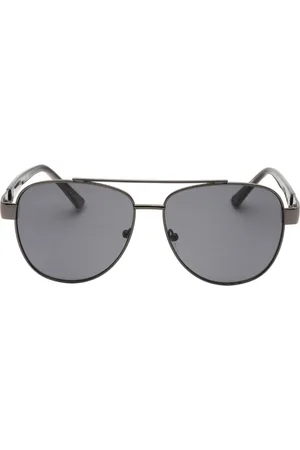 Guess Mens Smoke Lens Shiny Gunmetal Sunglasses - One Size