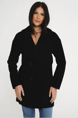 Elle Womens Wool Reefer Jacket in Wool (archived) - Size 14 UK