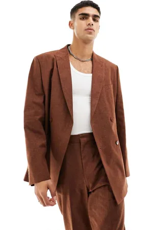 ASOS Mens oversized suit jacket in slubby texture in - Size 44R