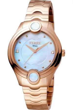 Ferre FM1L083M0051 WoMens White Mother of Pearl Dial Stainless Steel Watch - - One Size