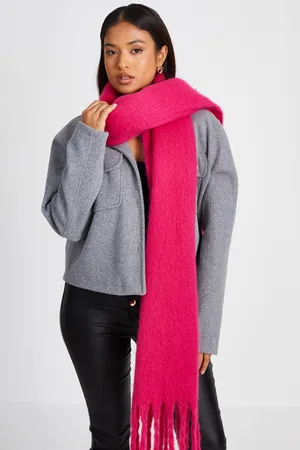 Quiz Womens Fuchsia Tassel Scarf - - One Size