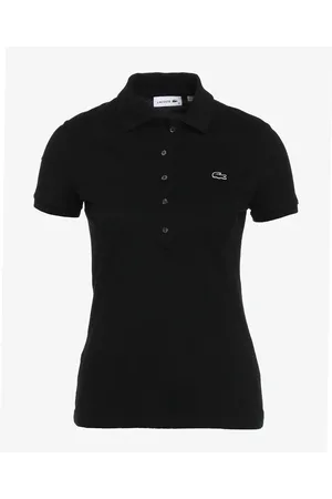 Lacoste Logo Womens Red Polo Shirt - Cotton - Size 8 UK