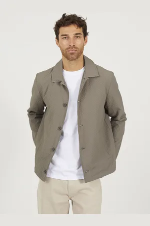 Brave Soul Mens Seersucker Shacket - Size X-Large