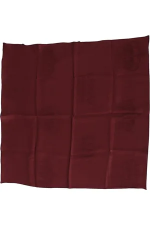 Dolce & Gabbana Mens Crown Logo Silk Square Scarf - - One Size