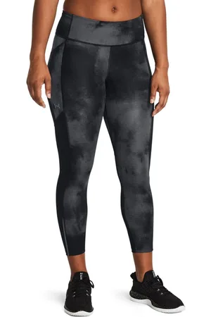 Under Armour Womens UA Launch Printed Ankle Tights in - Size 8 UK