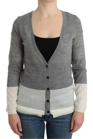 Costume National WoMens Gray lightweight cardigan - - Size X-Small