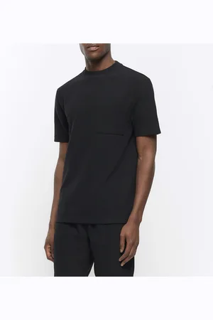 River Island Mens T-Shirt Regular Fit Textured Pocket - Size X-Small