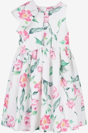 Mama Luma Girls Ruffle Floral Print Dress in - Size 5-6Y