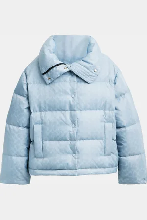 Coach Womens Signature Jacquard Short Puffer - - Size Medium