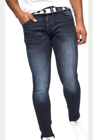 Crosshatch Mens Barbeck Slim Jeans (Blue Black) - - Size 38 Regular