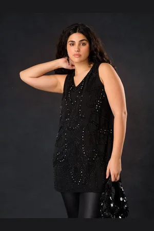 Live Unlimited London Womens Embellished Chiffon Tunic Vest - Size 14 UK