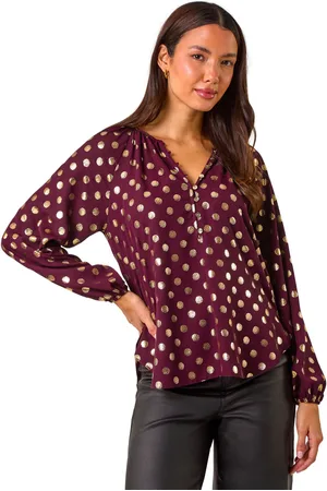 Roman Womens Spot Foil Print Blouse - - Size 18 UK