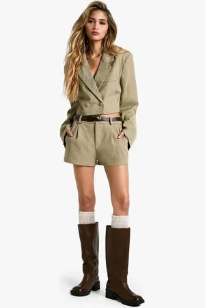 Boohoo Womens Marl Tailored Shorts - - Size 6 UK