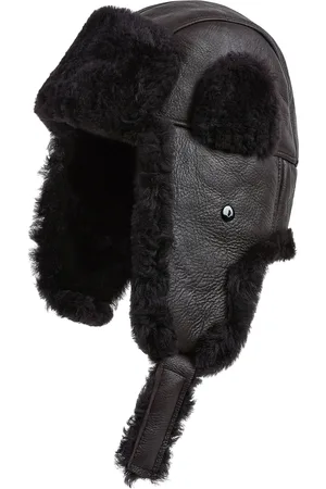 Infinity Mens RAF Aviator Sheepskin B-55 Trapper Hat Winter Warm Navigator Hat - Size Small