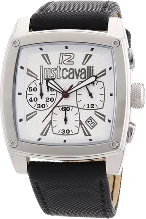 Roberto Cavalli Mens pulp watch leather white dial - One Size