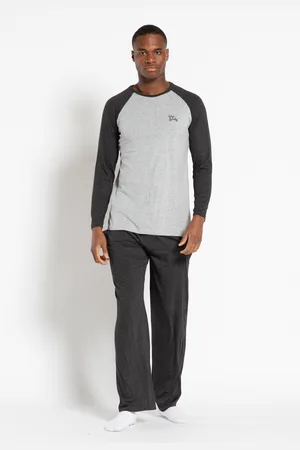 Tokyo Laundry Mens Cotton 2-Piece Long Sleeve Top And Bottoms Pyjama Set - Size 2XL