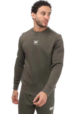 DKNY Mens Printed Logo Crewneck Sweatshirt in Cotton - Size Large
