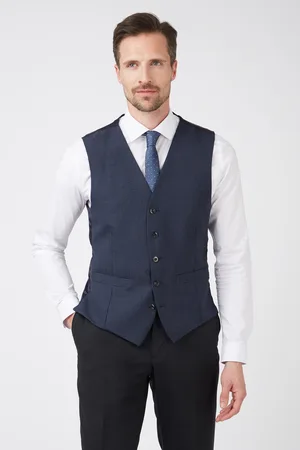 Scott Mens Grid Checked Waistcoat - - Size 40 Regular