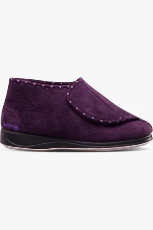 Padders CHERISH Womens (EE Fit) Touch Fasten Boot Slippers - Size UK 5