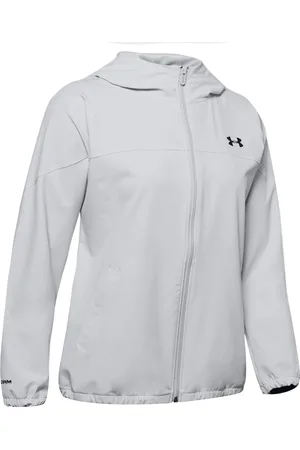 Under Armour Womens Woven Branded Full Zip Hoodie 1351794 014 Textile - Size Small