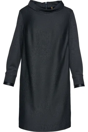 Conquista Womens Casual H-Line Stand Collar Long Sleeve Midi Dress - - Size EU 42 (Womens)