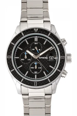 Breed Mens Maverick Chronograph Bracelet Watch w/Date - Stainless Steel - One Size