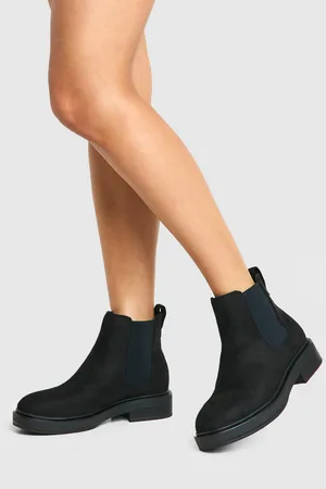 Boohoo Womens Textured Chelsea Boot - - Size UK 3