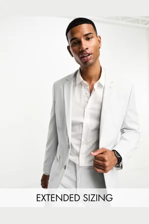 ASOS Mens Micro texture skinny suit jacket in ice - Size 46 (Chest)