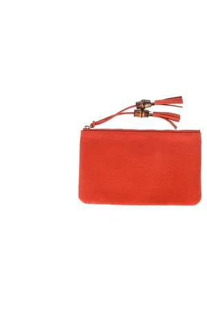 Gucci Pre-owned Womens Bamboo Tassel Zipped Clutch Bag in Leather - One Size
