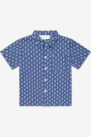 Rachel Riley Boys Anchor Shirt in Navy - - Size 3Y