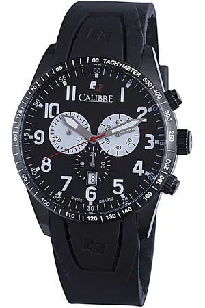 Calibre Mens Recruit Swiss Made Movement Watch Rubber Strap Dial - One Size