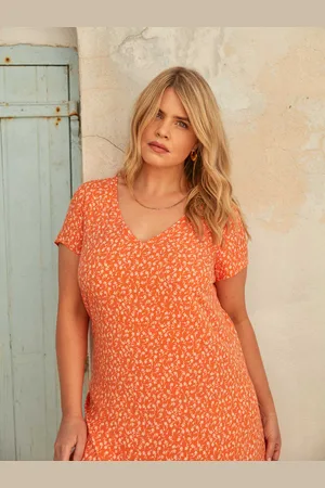 Live Unlimited London Womens Ditsy Tiered Dress - Size 26 UK