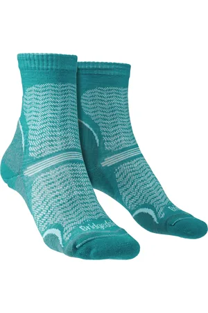 Bridgedale Womens Hiking Ultralight Merino Wool Socks - Teal - - Size 7-8.5 (UK Shoe)