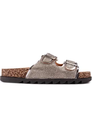 Solesister Womens Cat Wide Fit Footbed Sandals - - Size UK 3