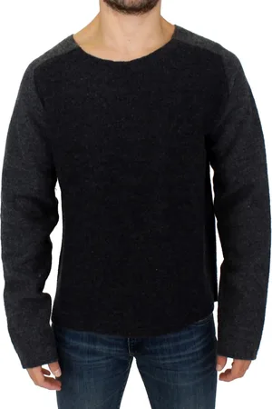 Costume National Mens Wool Crewneck Sweater - Leather - Size IT 48 (Men