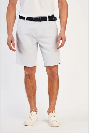 Tokyo Laundry Mens Cotton Oxford Shorts With Belt - Size Small