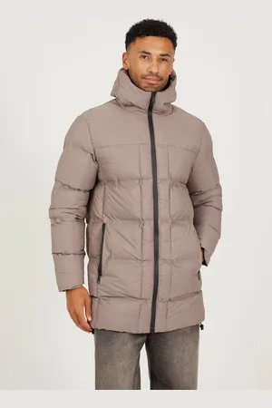 Brave Soul Mens Longline Padded Hooded Jacket - Size Medium