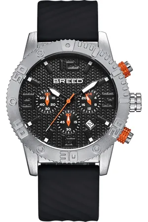 Breed Mens Double Agent Chronograph Watch with Date - Stainless Steel - One Size