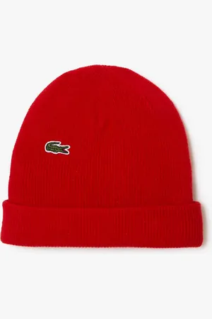 Lacoste Unisex Accessories Ribbed Wool Beanie in - One Size