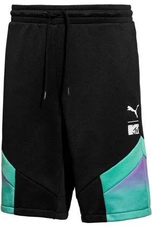 PUMA X MTV Mens All Over Printed Shorts Casual Training Pants 579816 01 - Textile - Size Small
