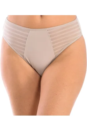 Selene Womens Microtulle panties with stripes for women, model BR603. Elegant, soft and a perfect fit. - - Size Medium