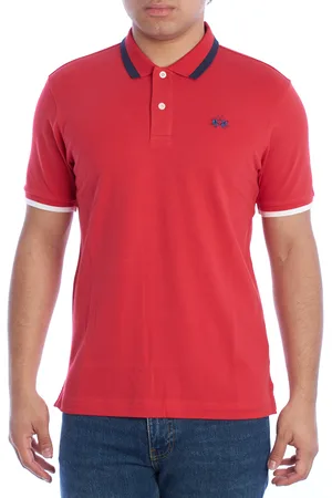 La Martina YMP006-PK001 Mens Slim Fit Short Sleeve Polo Shirt - - Size 3XL