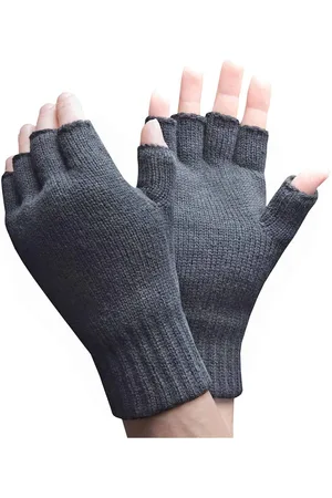 Heat Holders Mens Winter Warm 3.2 TOG Fleece Lined Insulated Fingerless Gloves - - One Size